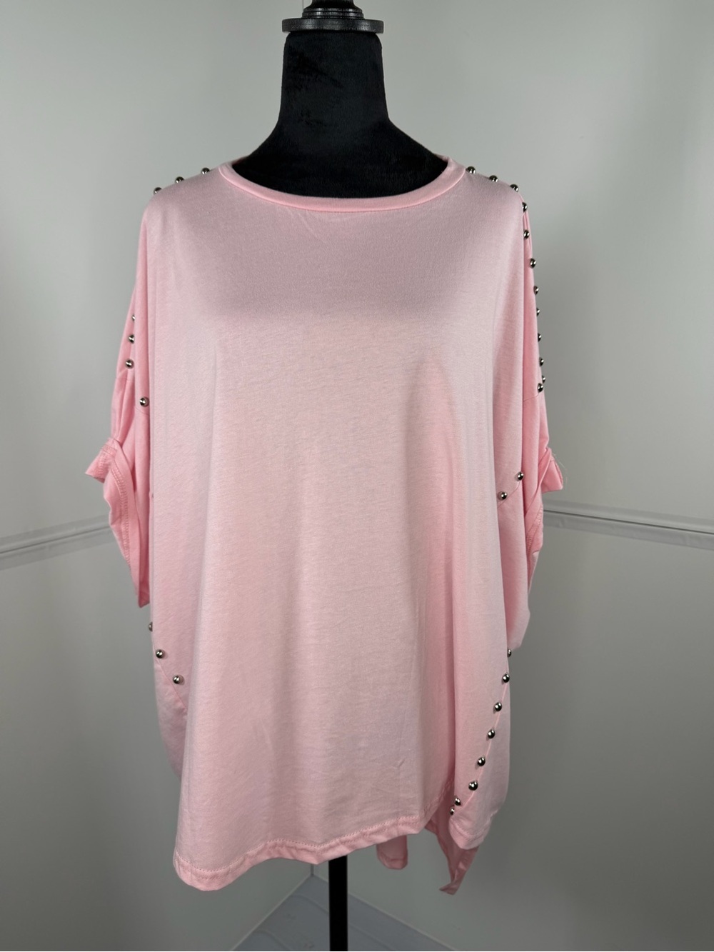 NWOT Pink Studded Oversized Tunic Top Size Medium